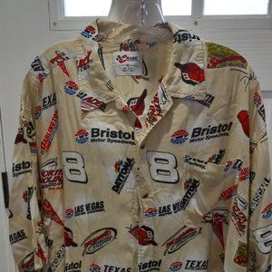 Chase Authentics Nascar Men Button Up Shirt Size XL Short Sleeve